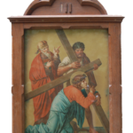Enkele van de veertien staties zoals ze nu nog in de kapel hangen.